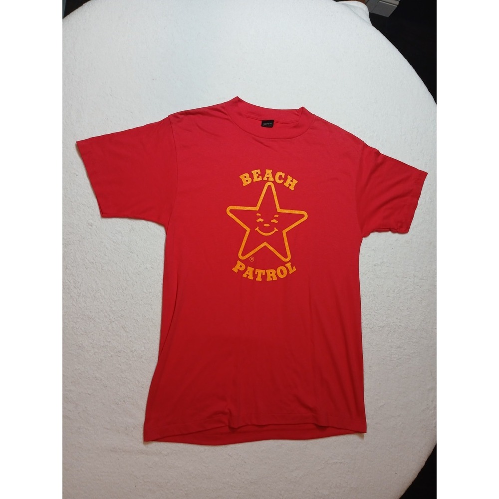 Vintage Carl's Jr Beach Patrol 32nd St. T-Shirt Red XL Extra Large